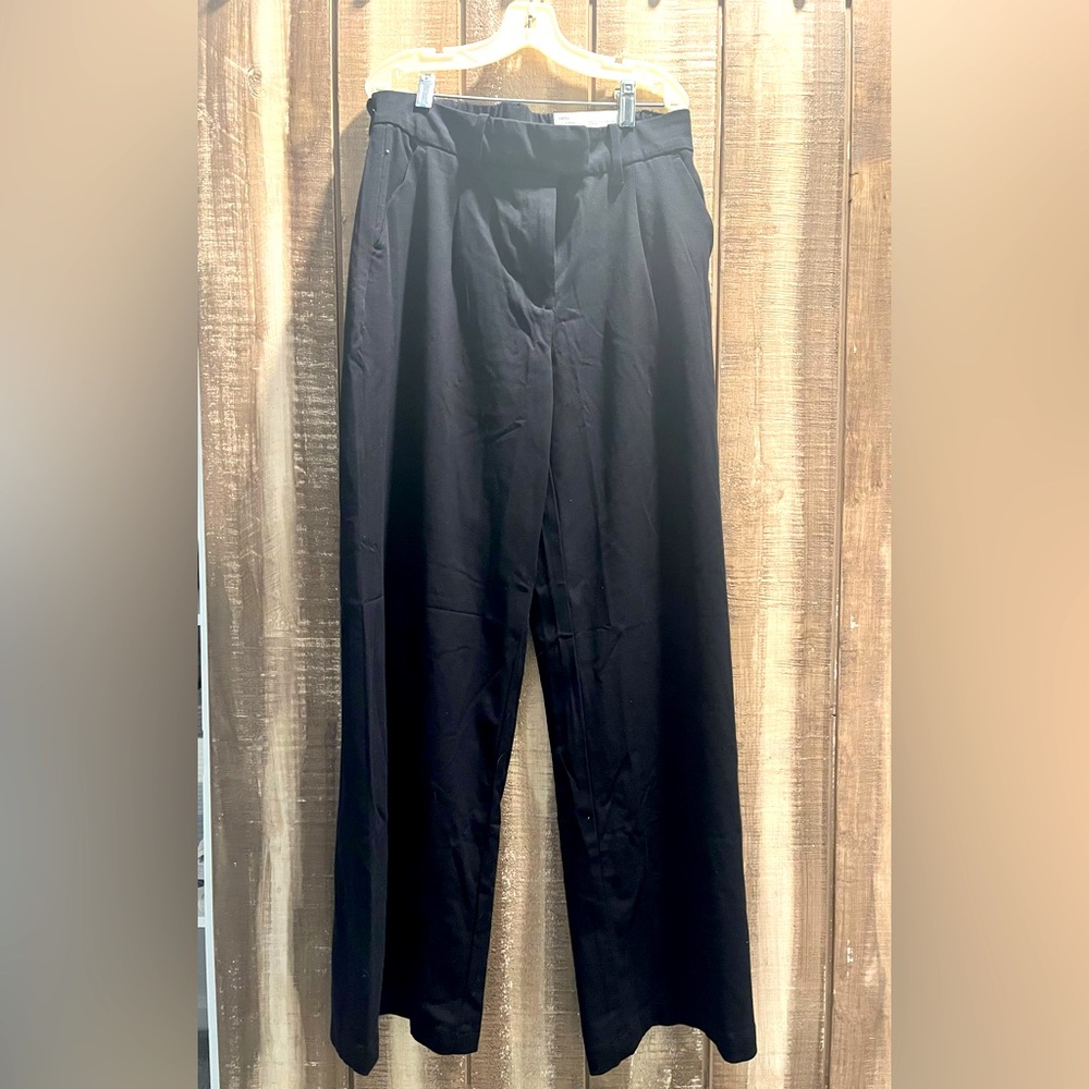 Black NWT High-Waisted Wide-Leg Trousers